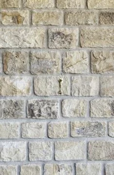 Stone wall with metal Stock Photos