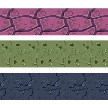 Stone Wall or Ground Colourful Seamless Texture Collection Stock Illustration