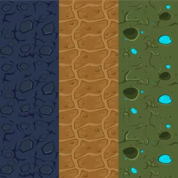 Stone Wall or Ground Seamless Texture Collection Stock Illustration