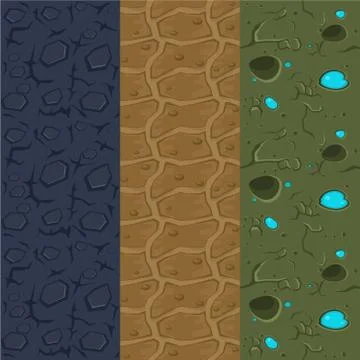 Stone Wall or Ground Seamless Texture Collection Stock Illustration