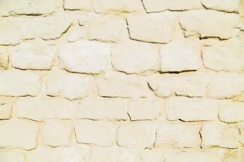 Stone wall pattern. Big concrete bricks outside. Stock Photos