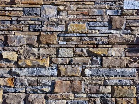 Stone wall pattern, decorative texture. wall background for exterior buildi.. Stock Photos