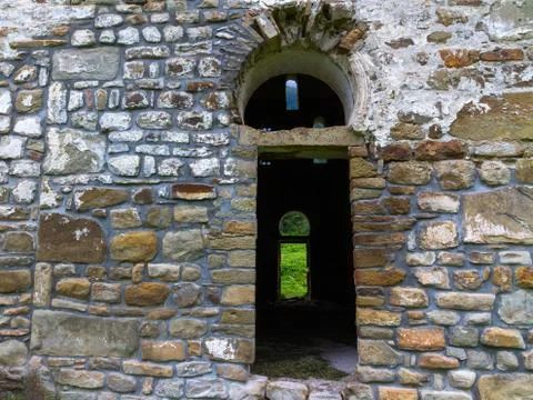 Stone wall pattern door Stock Photos