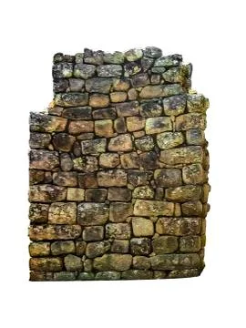 Stone Wall Pattern Isolated Photo Stock Photos