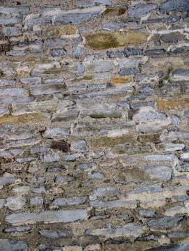 Stone wall pattern, natural stone texture, ground pavement background Stock Photos