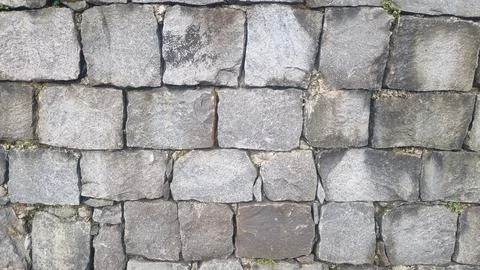 Stone wall pattern. Old castle stone wall background. Foto stock