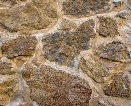 Stone wall rustic texture big seamless background Stock Photos