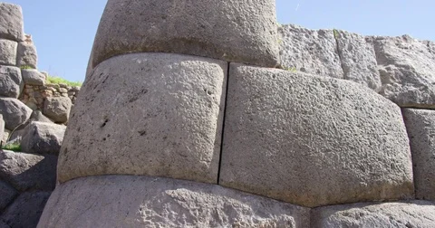 Stone Wall in Sacsayhuaman Complex Video stock 78775617