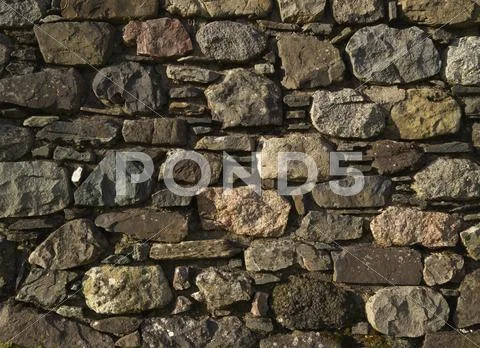 Stone wall, scotland Stock Photos