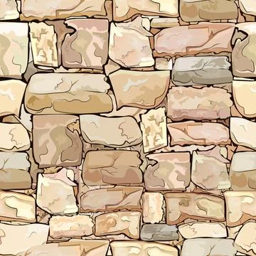 Stone wall seamless pattern Stockillustratie
