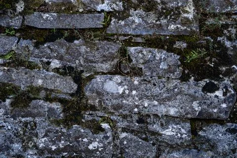 Stone wall structure of an old house Foto stock