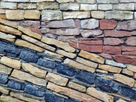 Stone wall texture background pattern Stock Photos