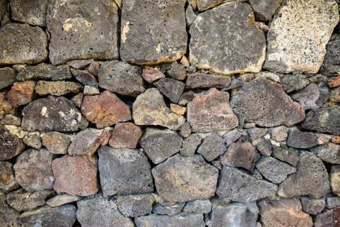 Stone wall texture, big rocks background, abstract Stock Photos
