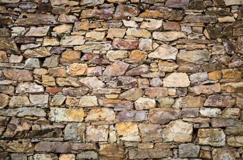Stone wall texture with bricks Stock Photos