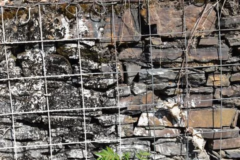 Stone wall texture design Stock Photos