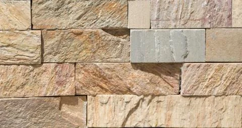 Stone wall texture with marble stone slab of wild Stock Photos