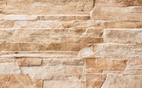 Stone Wall Texture material brown beige yellow Stock Photos