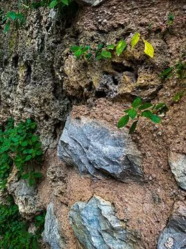 Stone wall texture. Old castle stone wall texture background Stone wall close up Stock Photos