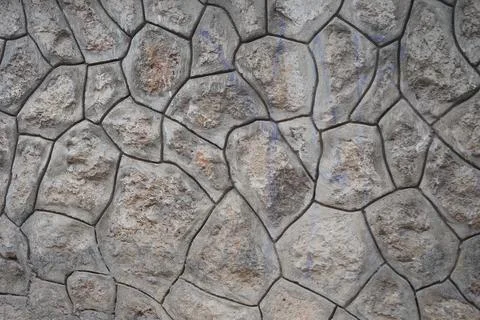 Stone wall with unique patterns and textures 스톡 사진