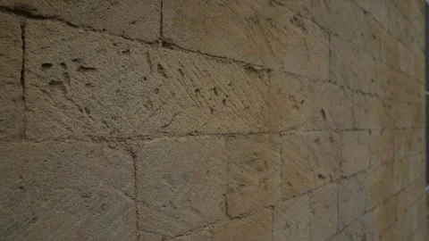 Stone wall view of Historical of an ancient east building Stock Footage 253497418