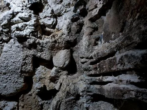 Stone wall on which the light is directed Stock Photos