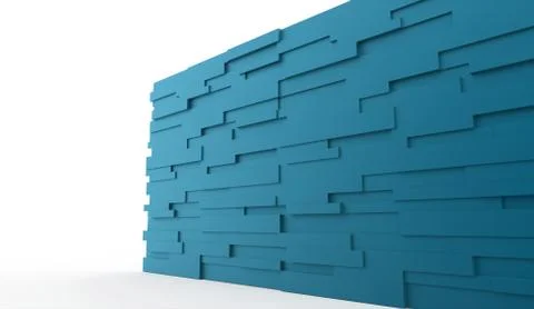 Stone wall on white Stock Illustration