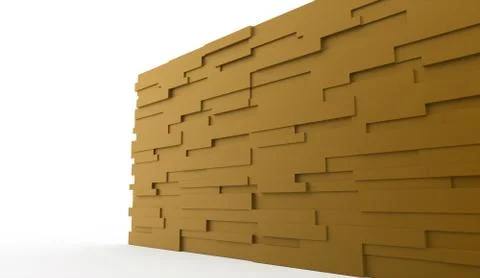 Stone wall on white Stock Illustration