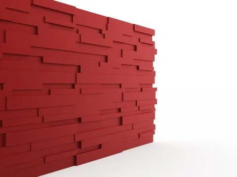 Stone wall on white Stock Illustration