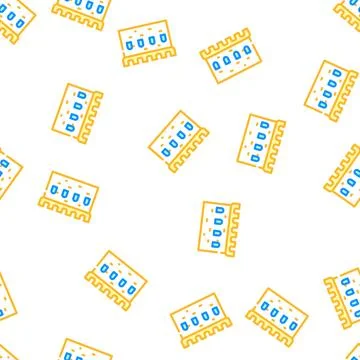 Stone wall with windows vector seamless pattern Stock Illustration