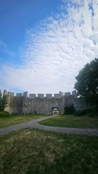 Stone Walls of Devin Castle Stock Photos