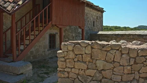 Stone walls of the old house. Stock Footage 80421013