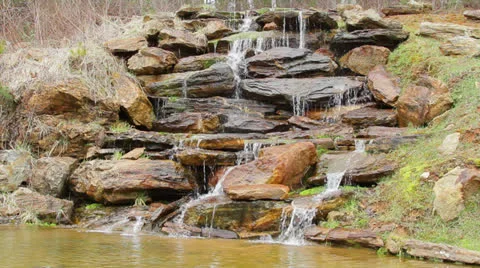 Stone Waterfall Stock Footage 22664857