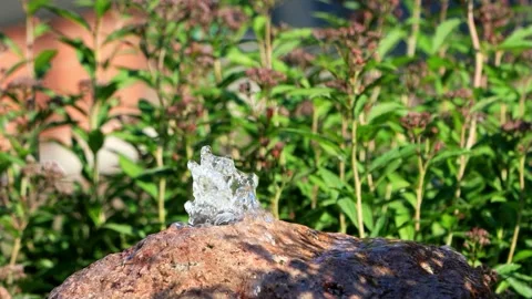 Stone waterfall in the garden Stock Footage 247469101