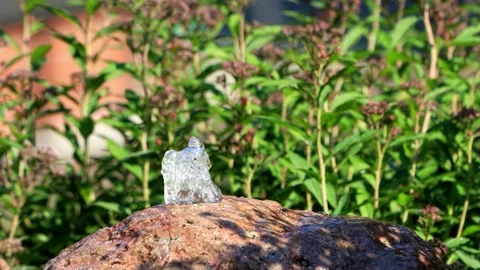 Stone waterfall in the garden Stock Footage 261986198