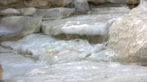 Stone Waterfall Stream Stock Footage 606095