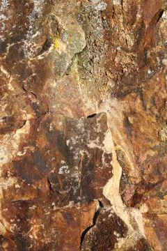Stone weathered brown surface texture background of rough rock 스톡 사진