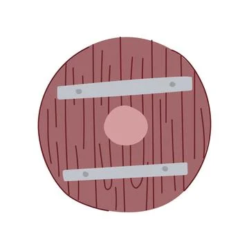Stone wheel ancient cartoon vector illustration Stock Illustration