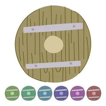 Stone wheel ancient vector cartoon graphic Ilustración de archivo