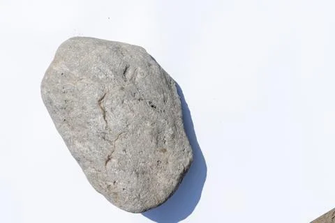 The stone is on a white background Stock Photos