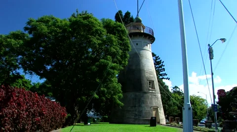 Stone Windmill Brisbane Australia Stock Footage 4161535