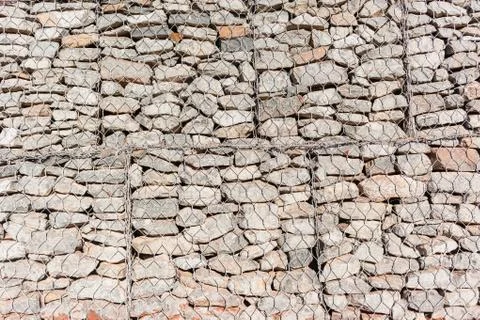 Stone Wire  Wall Stock Photos