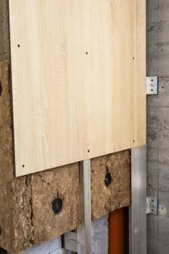 Stone wool insulation Foto stock