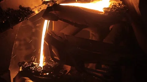 Stone wool production process Stock Footage 61773559