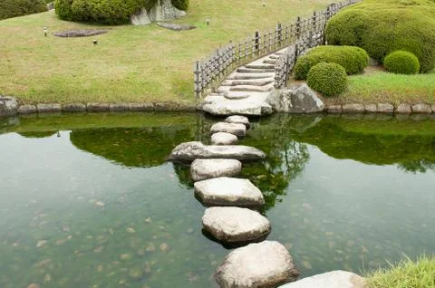 Stone zen path Foto stock