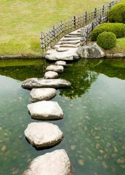 Stone zen path Foto stock