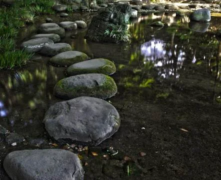 Stone zen path Foto stock