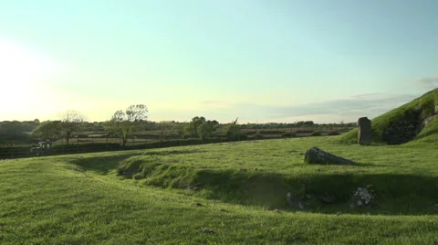 Stoneage burial chamber Stock Footage 64228622