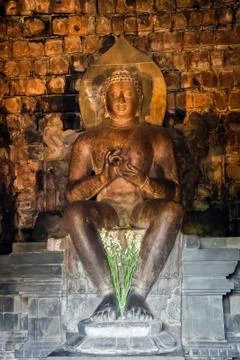 Stoned image of buddha Foto stock