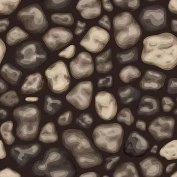 Stoned wall. Seamless texture cobble stones, Stones on the road, stone wall Illustrazione stock