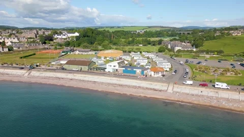 Stonehaven Scotland by drone Stock Footage 246381280